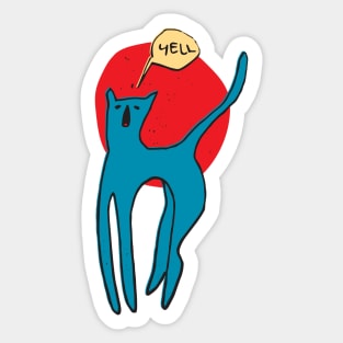Yell Cat Sticker